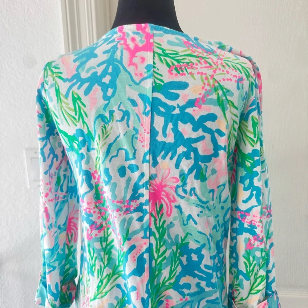 NWT Lilly Pulitzer Sz S Bailee Dress Multi Coral Bay Print - Picture 8 of 13